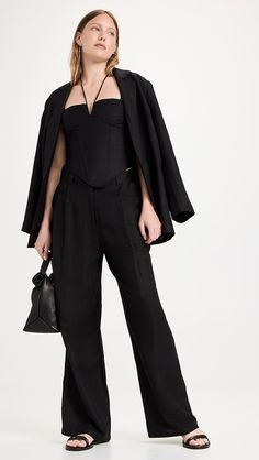 Lioness La Quinta Pants | Shopbop Modern Bottoms With Pockets For Night Out, Tailored High Waist Pantsuit With Pockets, Fitted Linen Versatile Pants, Tailored High-waist Linen Pants, Tailored High Waist Linen Pants, Chic Tailored Linen Pantsuit, Chic Fitted Pants With Cargo Pockets, Chic Straight Leg Pantsuit With Pockets, Fitted Linen Wide-leg Pantsuit