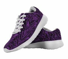 Matsu Royal Purple Bengal Tiger Striped Unisex Running | Etsy Tiger Print Shoes, Cool Womens Sneakers, Purple Sneaker, Tiger Sneakers, Purple Tiger, Shoes Low Top, Shoes Low