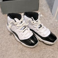 Air Jordan 11 Retro Worn Once Black White And Gold Size 5 1/2 Black White And Gold, Air Jordan 11 Retro, Jordan 11 Retro, Air Jordan 11, Jordans For Men, Jordan 11, Jordan Shoes, Air Jordan, Air Jordans