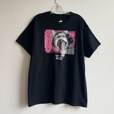 Black And Hot Pink Graphic Tee By Junji Ito. Short Sleeve, Crew Neck, Cotton. - Size Large, Unisex - Brand New With Tags Tags Cat Shirt Cool Unique Graphic Tee Cat Diary Anime Manga Clothes Print Spencer’s Hot Topic Game Stop Video Game Pink Cotton Emo T-shirt, Black Cat Print T-shirt For Streetwear, Harajuku Style Pink Top With Graphic Design, Pink Harajuku Top With Graphic Design, Pink Harajuku Style Top With Graphic Design, Pink Harajuku Graphic Top, Black Relaxed Fit T-shirt With Cat Print, Pink Short Sleeve Emo Tops, Black Graphic Tee With Cat Print