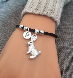 Rabbit Bracelet, Bunny Bracelet, Rabbit Bracelet Women , Rabbit Gift, Rabbit Jewellery, Rabbit Gifts for Her, Rabbit Friendship, Personalised Rabbit , Rabbit Charm, Gift for Her Bracelet Women  The bracelet is approx 17cm and an additional chain of 4cm to extend. Rabbit  charm is approx 2.7cm For Similar products :  https://www.etsy.com/uk/shop/YouLoveYouShop?ref=hdr_shop_menu&section_id=16711668 For Extra initials or customization please message me directly I am happy to help.  Photo might be S Rabbit Bracelet, Bunny Bracelet, Tiger Jewelry, Son Bracelet, Tiger Necklace, Tiger Gifts, Rabbit Jewelry, Bff Bracelets