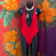 Choose Either Red Or Black Hott N Sexxxy “Shein” 1 Pc Swimsuit..New W/O Tags-Never Worn..Sz Medium (Mannequin Wears A Sz 7/8)..Lycra Spandex..Fully Lined..Plunge Front..Low Back..Hi Cut Legs..Cheeky Brazilian Back.. One-piece Stretch Party Swimwear, Stretch One-piece Party Swimwear, Stretch Beachwear Bodysuit For Party, Red Stretch Backless Swimwear, Chic Backless Swimwear For Club, One-piece Lined Swimwear For Club, Stretch Backless Party Swimwear, Fitted Backless Swimwear For Night Out, Fitted Backless Leotard For Party