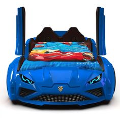 LAMBO RX Twin Race Car Bed with LED & Sound FX uscarbed Kids Car Bed, Race Car Bed, Bed With Led Lights, Twin Toddlers, Kids Car, Kids Dressers, Car Bed, Child Smile, Leather Seats