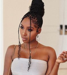 Black Goddess Braids, Braids Messy Bun, Under Braids, Hot Hair Colors, Black Goddess, Girls Braids, Scene Hair, Braided Hairstyles For Black Women