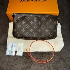 100% Authentic Made In Spain Brand New Comes With Original Packaging Base Length: 8.75 In Height: 4.75 In Width: 1.75 In Drop: 10 In This Is An Authentic Louis Vuitton Monogram Pochette Accessories Nm. This Pouch Is Crafted Of Signature Louis Vuitton Monogram Coated Canvas And Features A Gold Top Zipper That Opens To A Brown Fabric Interior With A Patch Pocket. Ships Same Or Next Day Luxury Brown Bag With Zipper Pouch, Luxury Brown Clutch With Zipper Pouch, Luxury Shopping Pouch With Original Box, Luxury Clutch With Removable Pouch In Monogram Canvas, Designer Monogram Canvas Clutch, Designer Monogram Canvas Pouch, Luxury Monogram Canvas Clutch With Removable Pouch, Designer Monogram Canvas Pouch Clutch, Monogram Canvas Clutch With Removable Pouch