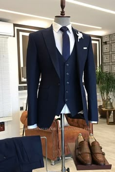 Dark Blue Blazer Outfit Men, Navy Suit Outfit Men, Mens Prom Suits, Suite For Men, Waistcoat Men Wedding, Blue Blazer Outfit Men, Navy Blue Suit Men, Navy Blue Suit Wedding, Wedding Suits Men Blue