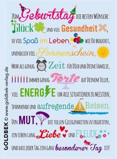 the german language poster is shown in different colors and font, as well as symbols