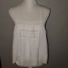 No Where To Wear This Cutie New . Reposh This Item I Purchased From @Angelalu22. Loved It, But Ready To Rotate For Something New. Questions? Leave A Comment Below! White Lace Cotton Tank Top, Lace And Linen, Find Style, Free People Tank Top, Layered Tank Top, Corset Style Tops, Lace Layers, Halter Tank Top, Linen Tank