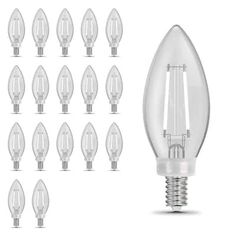 a set of twelve clear led candle lights