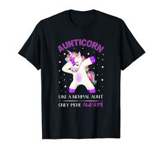 PRICES MAY VARY. This awesome Aunticorn Like A Normal Aunt Only More Awesome dabbing unicorn Aunticorn Aunt t-shirt is the perfect gift idea for aunties! Cute unicorn Dab shirt for Aunt. Auntie. Aunties. Aunt I love my aunt. Aunt shirt. Auntie shirt. Animal. mythical. unicorn. unicorn lovers. funny unicorn. cute unicorn. unicorn shirt Lightweight, Classic fit, Double-needle sleeve and bottom hem Momma Unicorn Shirt, Aunt T Shirts, Auntie Shirts, Cute Multicolor Unicorn Print T-shirt, Unicorn Funny, Cheap Short Sleeve T-shirt With Unicorn Print, Unicorn Shirt, Aunt Shirts, Fun Cotton T-shirt With Unicorn Print