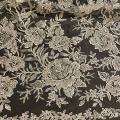 White Bridal Lace Embroidered / Embellish Flowers on Mesh Fabric 1 Yard By 57” W  | eBay Luxury Embroidered Lace, White Lace Fabric, Lace Accessories, Everyday Clothing, White Bridal, Bridal Lace, Floral Patterns, Vintage Lace, Synthetic Fiber