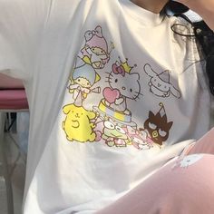 Celebrate Friendship with Our Kawaii Sanrio Friends T-Shirt! 👬👭 🌟 Adorable and Playful: This t-shirt is perfect for adding a touch of cuteness to your everyday outfits. Ideal for showing off your love for the Sanrio characters and celebrating friendship. ✨ Superior Quality: Crafted with precision to ensure top-notch quality. Designed with a comfortable fit and featuring a colorful Sanrio Friends design. 💫 Sanrio Charm: Enjoy the delightful presence of your favorite Sanrio characters on your Sanrio Outfits, Cartoon Friends, Kawaii Summer, Hello Kitty T Shirt, Cottagecore Dark Academia, Celebrating Friendship, Cottagecore Dark, Friends Design, Girl Grunge