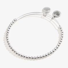 Dot Beaded Bracelet | Alex and Ani Adjustable Silver Beads Stretch Bracelet In Casual Style, Casual Adjustable Silver Beads Stretch Bracelet, Casual Adjustable Silver Beaded Stretch Bracelet, Everyday Adjustable Silver Beads Charm Bracelet, Casual Adjustable Jewelry With Polished Beads, Silver Casual Beaded Charm Bracelet, Casual Silver Beaded Charm Bracelet, Adjustable Charm Bracelet With Silver Beads, Adjustable Silver Beads Charm Bracelet