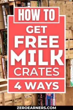 How To Get Free Milk Crates Near You or Cheap: 4 Legal Ways Barn Living, Product Tester, Free Catalogs, Hobbies That Make Money, Milk Crates, Free Stuff By Mail, Bath Products, Free Things