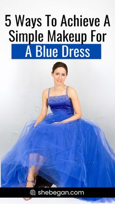 For a blue dress, a simple makeup look can enhance your outfit without overpowering it. This article provides some tips on how to achieve it. Purse With Navy Blue Dress, Black Ddress Blue Jewelry, Cheap Navy Dress For Dress-up, Blue Dress Quotes For Instagram, Gold Jrwelry With Navy Dress, Simple Makeup Looks, Navy Blue Dresses