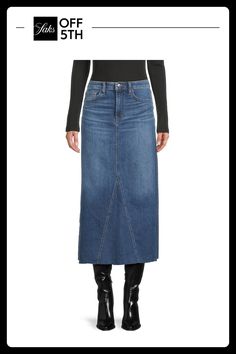 Made With The Classic Five-Pocket Style, This Skirt From Joe's Jeans Is Cut In A Midi Length. Five-Pocket Style Zip Fly, Button Closure 80% Cottonundefined Denim Midi Skirt, Joes Jeans, Jean Skirt, Jeans Denim, Midi Length, Denim Skirt, Denim Jeans, Midi Skirt, On Sale