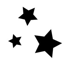 three black stars on a white background