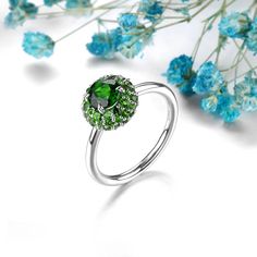 Handcrafted Elegance Indulge in the exquisite craftsmanship of the Elegant 1.7 Carat Natural Chrome Diopside Sterling Silver Ring. This vintage piece showcases a unique design that is both elegant and beautiful, perfect for those who appreciate luxury. High-Quality Materials Made from premium S925 sterling silver, this ring boasts durability and a classic style that complements any outfit. The rich green hues of the natural chrome diopside gemstone add a touch of sophistication, making it a true Chrome Diopside Ring, Diamond Accessories, Silver Chrome, Green Hues, Gold Diamond Earrings, Tourmaline Ring, Fashion Jewelry Earrings, Fantasy Jewelry, Vibrant Green