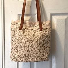 Brand New Lightweight Shoulder Bag. Great For Spring And Summer. Delicate Feminine, Floral Pattern With Magnet Clasp Top And Drawstring Interior. Size: 11" X 12" X 5" If You Have Any Questions Please Don't Hesitate To Ask. All Offers Are Welcome And Thank You For Stopping By My Closet! Spring Crochet Shoulder Bag With Adjustable Strap, Spring Cream Bucket Bag With Leather Handles, Cream Bucket Bag With Leather Handles For Spring, Spring Bucket Hobo Bag For Everyday Use, Everyday Spring Bucket Hobo Bag, Spring Everyday Use Bucket Hobo Bag, Spring Crochet Shoulder Bag With Leather Handles, Spring Travel Crochet Shoulder Bag, Spring Travel Crochet Bag