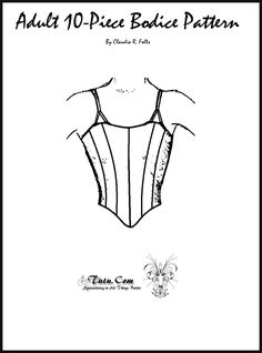 the front cover of an adult 10 piece bralet pattern