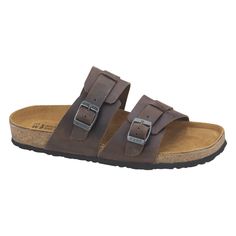 Naot - Santa Cruz Outdoor Leather Slides With Cork-bed Midsoles, Cork Slides With Leather Footbed, Men Sandals, Cute Lazy Outfits, Foot Health, Crazy Horse, Shoes Outlet, Mens Sandals, Grey Leather