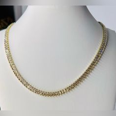 * Emerald Cut Crystal Stones * Set In 14k Gold Filled Setting * Stainless Steel * Tennis Chain Necklace * Shine On ~ Gorgeous * Size: 16”+ 2” Extender * Nwt * Boutique Tennis Chain Necklace, Tennis Chain, Tennis Necklace, Crystal Stones, Shine On, Gold Chain Necklace, Stone Settings, Emerald Cut, Stones And Crystals