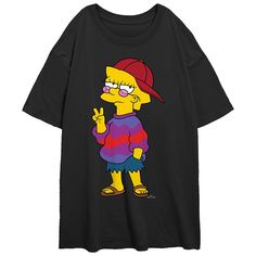 Show off your love for this beloved cartoon when you wear this Juniors' The Simpsons Cool Lisa Oversized Graphic Tee. FEATURES Short sleeves CrewneckFABRIC & CARE Cotton Machine wash Imported Size: Medium. Color: Black. Gender: female. Age Group: kids. Oversized Graphic Tee, Oversized T Shirt, The Simpsons, Oversized Tshirt, Fabric Care, Graphic Tee, Graphic Tees, Tee Shirts, Short Sleeves