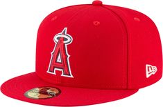 Make sure to rock the same On-Field cap as the pros by wearing the New Era® Los Angeles Angels 59Fifty® fitted hat. Authenticity Official On-Field hat of MLB® Fitted 59Fifty® flat brim design Tailored to your exact measurements Six-panel, structured crown Moisture-absorbing band Embroidered Details Embroidered team logo on front crown Embroidered New Era® logo on left side Official MLB® logo on back Protective, Moisture-Managing Technology COOLERA™ Technology wicks away sweat SOLARERA™ 50+ UPF p Topi Snapback, New Era Logo, Red Cap, Los Angeles Angels, New Era Cap, Fitted Caps, New Era 59fifty, Mens Gift Sets, Fitted Hat