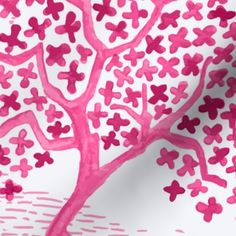 a pink tree with hearts on it is shown in this screen shot from the computer