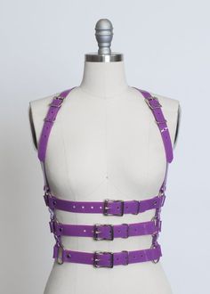 Estilo Cyberpunk, Pink Pvc, Harness Fashion, Harness Belt, Festival Belt, Purple Belt, Black Rock City, Pink Vinyl, Gothic Accessories