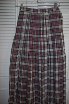 "Vintage Breeches plaid maxi cotton front flat pleated skirt. Great versatile career or school find. Waist measures 24\", length 35\". No flaws of any kind. Stored with TLC Comes from a smoke-free home." Plaid Cotton Skirt For School, Cotton Plaid Skirt For School, School Plaid Cotton Skirt, Plaid Cotton Skirt For Work, Plaid Maxi Skirt, Vera Bradley Tote, Pleated Maxi Skirt, Pleated Maxi, Outdoor Men