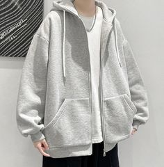 Material : Polyester Design: Hooded Decoration: Pockets Closure Type: Zip up Style : Casual It is recommended to buy one size bigger for this product. If you wear size M, buy L. Size (cm) Length Chest S 66 104 M 67 108 L 68 112 XL 70 116 2XL 72 120 3XL 74 124 4XL 76 128 Size (inch) Length Chest S 25.98 40.94 M 26.37 42.51 L 26.77 44.09 XL 27.55 45.66 2XL 28.34 47.24 3XL 29.13 48.81 4XL 29.92 50.39 Grey Zipper Hoodie Outfit, Classic Jacket, Plus Size Hoodies, Hoodie Men, Hoodie Outfit, Zipper Hoodie, Colorful Hoodies, Looks Vintage, Grey Hoodie