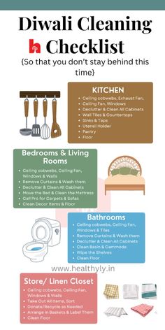 a poster with instructions on how to clean the house and what to use it for