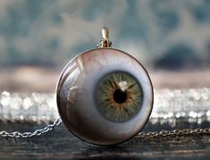 Eye Necklace Eyeball Jewelry Eyeball Pendant Optometrist | Etsy Creepy Necklace, Gaudy Jewelry, Eye Ball, Gothic Necklace, Mens Jewelry Necklace, Buy Necklace, Ball Necklace, Style Punk, Glass Pendant Necklace