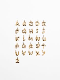 Circus Jewelry, Wolf Circus, Alphabet Charms, Alphabet Jewelry, Solid Gold Charms, Alphabet Charm, Gold Initial Necklace, Alphabet Necklace, Fall 23