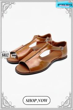 Vintage Black Flat Peep Toe Slip-on Sandals S Brown Flat T-strap Sandals For Summer, Brown Round Toe Sandals For Summer, Summer Brown Open Toe T-strap Sandals, Casual Brown T-strap Open Toe Sandals, Brown Slip-on T-strap Sandals For Summer, Brown Flat Sandals For Summer, Brown Flat Slingback Sandals For Summer, Casual Brown Flat T-strap Sandals, Casual Brown T-strap Sandals For Spring