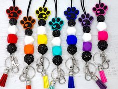 Black Beaded Adjustable Lanyards, Lanyard Teacher, School Id, Beaded Lanyard, Beaded Lanyards, Craft Show Ideas, Heads Up, Silicone Beads, Badge Holder