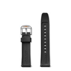 Rubber watch strap custom made to our exact specifications for durability and comfort. | Shinola 20mm Black Rubber Watch Band