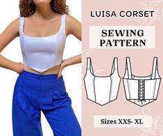 the sewing pattern for this crop top is easy to sew