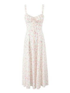 49268354384192|49268354482496|49268354515264 White Floral Summer Dress With Fitted Bodice, White Floral Dress With Fitted Bodice For Summer, Feminine Midi Sundress For Day Out, Feminine Midi Length Sundress For Day Out, Floral Print Summer Midi Dress With Sweetheart Neckline, Summer Midi Dress With Sweetheart Neckline And Floral Print, Feminine Lined Sundress For Casual Wear, Feminine Fitted Bodice Sundress For Summer, Daywear Dresses With Floral Print And Fitted Bodice