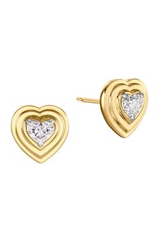 Heart Stories Stud Earrings JEWELRYFINE JEWELEARRING PHILLIPS HOUSE Colorless Diamond, Heart Diamond, Discount Jewelry, Fine Jewels, Gold Platinum, Diamond Heart, Jewelry Lover, Heart Of Gold, Diamond Studs