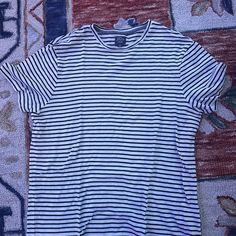 Never Worn Classic Striped Crew Neck T-shirt, Classic Striped Crew Neck Shirt, Striped Cotton Crew Neck Shirt, Casual Striped Crew Neck Shirt, Grey Polo Shirt, J Crew Men, Orange T Shirts, Crew Shirt, Red Shorts