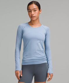 Swiftly Tech Long-Sleeve Shirt 2.0 *Hip Length | Women's Long Sleeve Shirts | lululemon Swiftly Tech Long Sleeve Outfit, Cute Summer Shirts, Lululemon Swiftly Tech Long Sleeve, Lululemon Long Sleeve, Long Sleeve Outfits, Lululemon Swiftly Tech, Garment Fabric, Lululemon Swiftly, Swiftly Tech