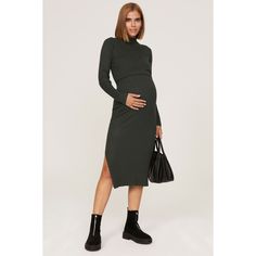 Grey knit (72% Viscose, 28% Nylon). Sweater sheath. Long sleeves. Crewneck. Pull on. 45" from shoulder to hemline. Imported. Rent The Runway, Closet Designs, Versatile Dresses, Maternity Dress, Gray Dress, Maternity Dresses, Dresses For Work, Long Sleeves, Crew Neck