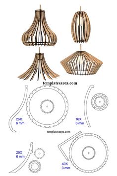 the instructions for how to make a wooden chandelier with wire and wood strips