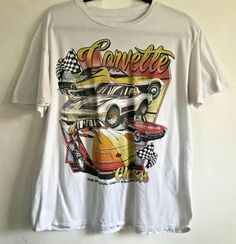 Vintage Sublimation Print Tops For Fan Merchandise, Vintage Car Shirts, Guy Fits Casual, Vintage Car Shirt, Guy Styles, Racing T Shirt, Vintage Tshirt Design, Chemistry T Shirts, Comfort Clothing