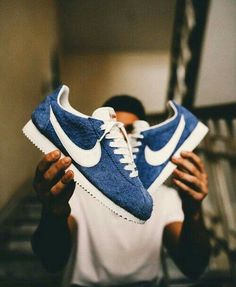 Cool Nike Cortez Blue, Cortez Nike, Nike Cortez Shoes, Cortez Shoes, Nike Slippers, Nike Classic Cortez, Fresh Shoes, Mens Nike Shoes, Popular Fashion