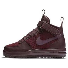 (WMNS) Nike Lunar Force 1 Flyknit Workboot 'Deep Burgundy' 860558-600 (SNKR) Nike Lunar Force, Game Collection, Nike Lunar, Hype Shoes, Deep Burgundy, Alternative Clothing, Shoe Game, Stylish Sneakers, Perfect Pair