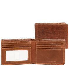 FREE MONOGRAMMING! HAND-STAINED BUFFALO LEATHER Organize your cash, cards, and photo ID in this bill fold with RFID protection. The Voyager Bifold wallet with gusseted currency pocket is made from hand-stained buffalo leather that builds a rich patina as it ages. It features double currency pockets one of which expands to comfortably hold more cash or cards. It has rounded corners to resist breakage, six card slots, slip pockets for important papers and receipts, and a window slot for your drive Leather Organization, Black Honey, Buffalo Leather, Leather Wallet Mens, Bifold Wallet, Rounded Corners, Leather Men, Leather Wallet, Card Slots