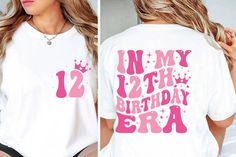 20th Birthday Shirts, Girls 9th Birthday, 89th Birthday, 54th Birthday, Png Girl, Girls 21st, Trendy Shirt Designs, Queen Birthday, Png Vintage